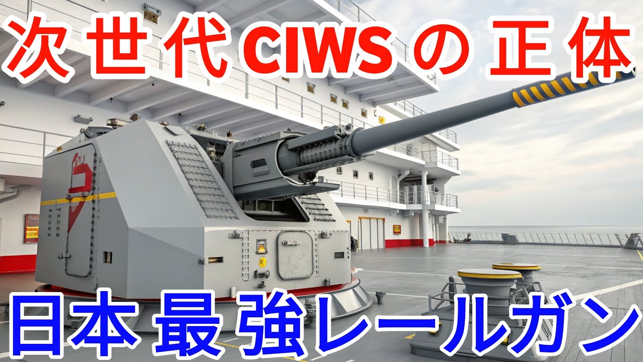 2026年最新艦載兵器Hold Type 599 CIWS電子式レールガン搭載日本次世代艦砲システム!!