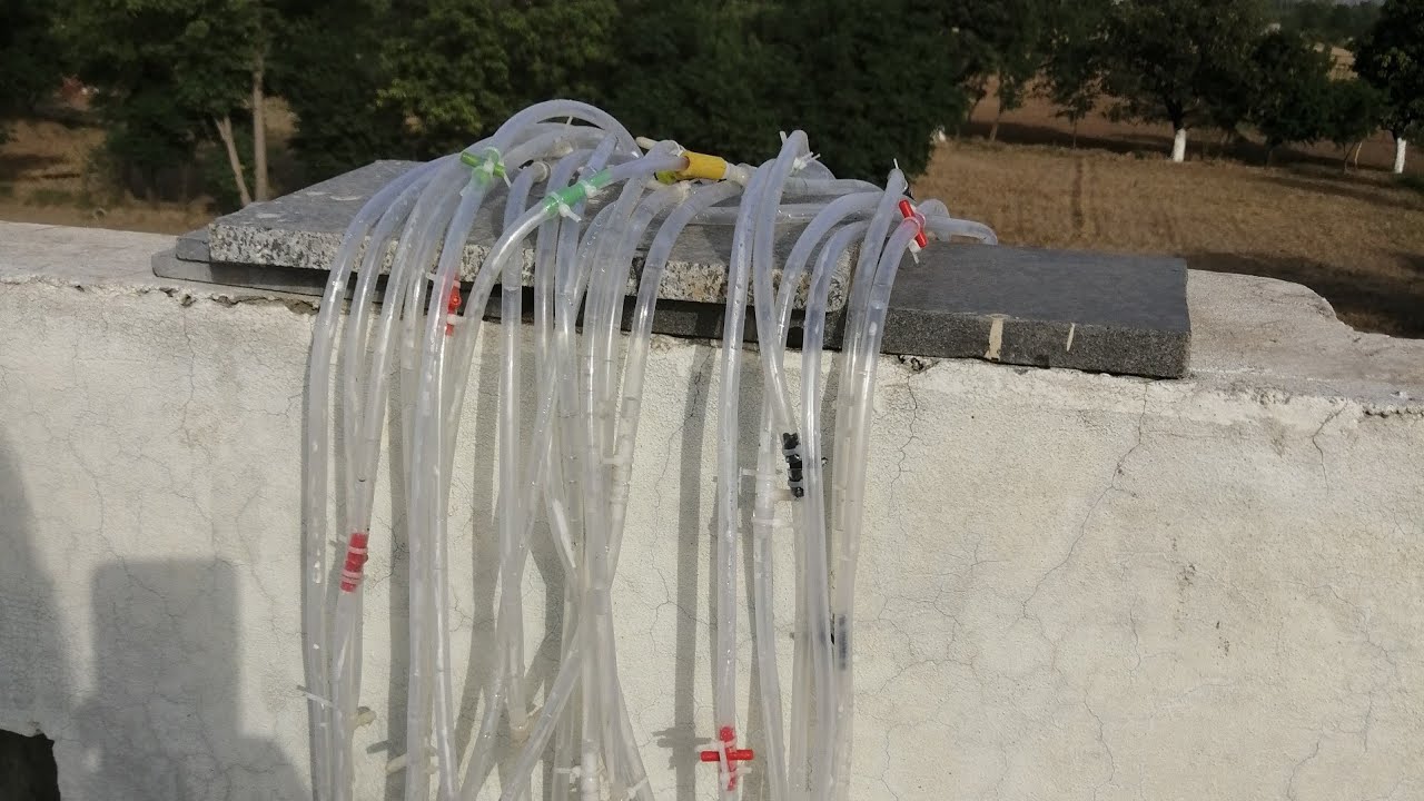 Self watering System For plants. Plastic bottles drip water irrigation system very simple..