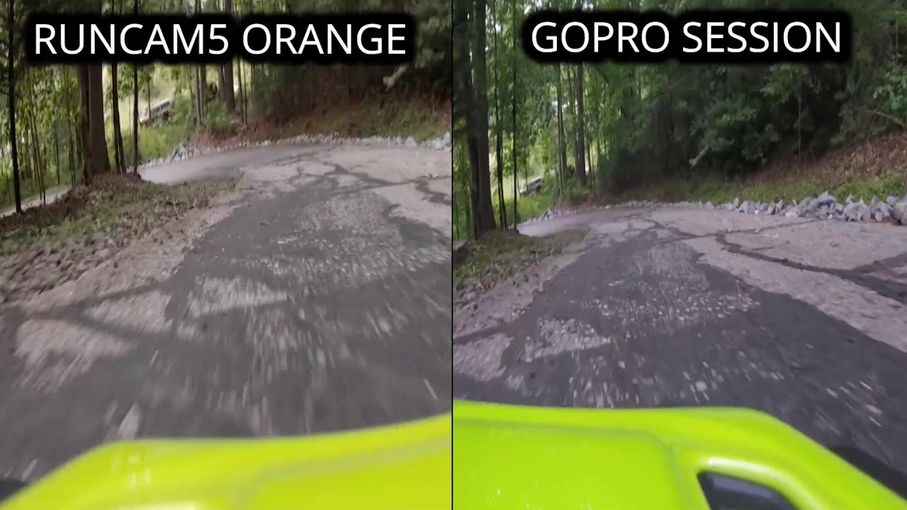 RunCam5 Orange vs GoPro Session (gen1) Stabilization vs No Stabilization POV #RUNCAM5ORANGE