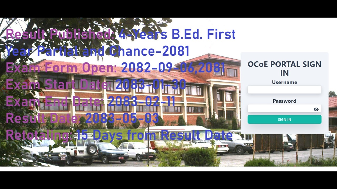 TU Exam Result Published: 4-Years B.Ed. First Year Partial and Chance-2081