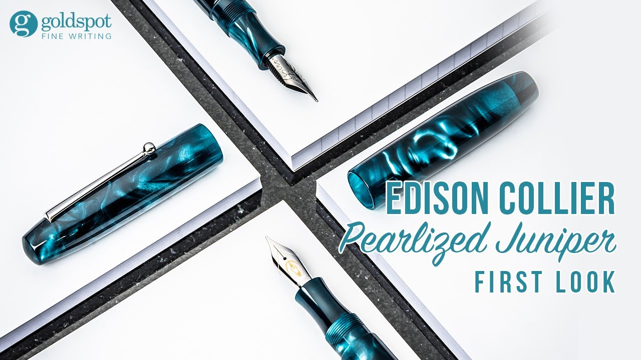 Edison Collier Pearlized Juniper Teal Fountain Pen - First Look