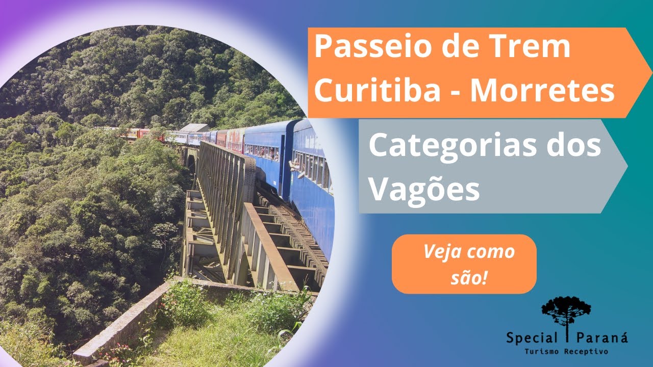 Passeio Trem Curitiba Morretes: Categorias de Vagões