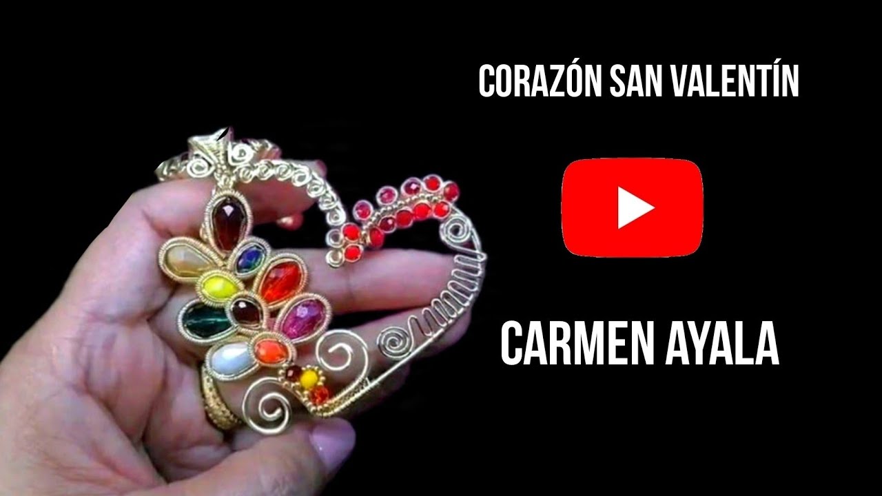 Dije en Forma de Corazón en Alambrismo 