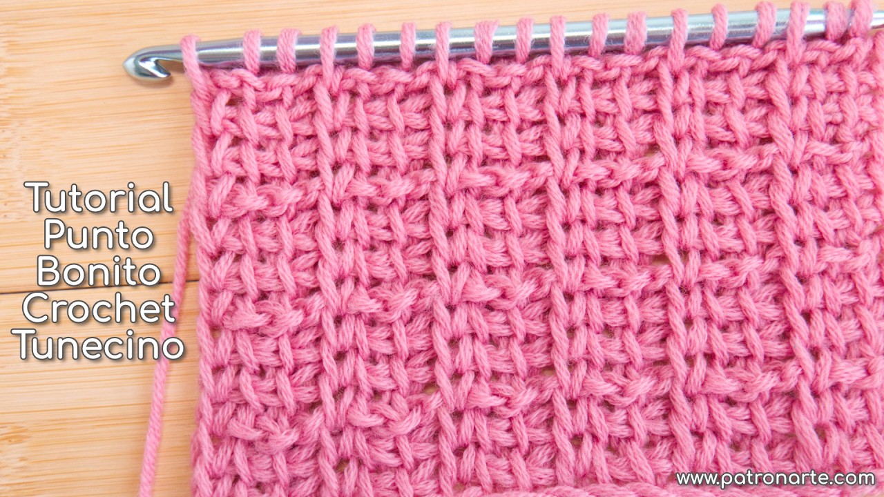 Punto Tunecino Bonito y Original Paso a Paso | Mi Última Creación En Puntos De Crochet Tunecino