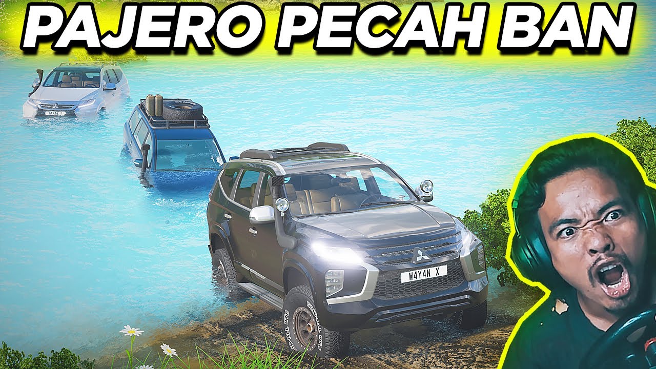 ⚠️ Pajeroku Pecah Ban Tiba-Tiba! - BeamNG Drive