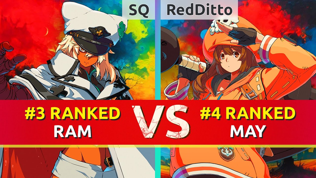 GGST ▰ SQ (#3 Ranked Ramlethal) vs RedDitto (#4 Ranked May). High Level Gameplay