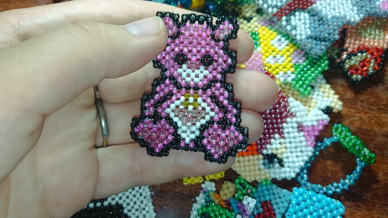 мои фигурки из бисера (техника крестик) ❣️💎 #бисероплетение #бисер #обзор #врек