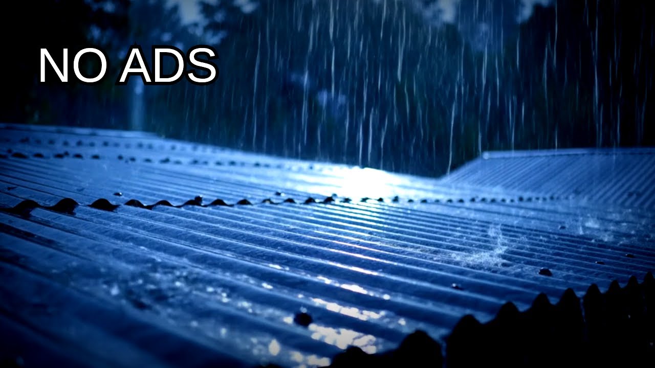 Just 3 Minutes of Listening Brings Deep Sleep, Real Heavy Rain on Tin Roof and Thunder at Night