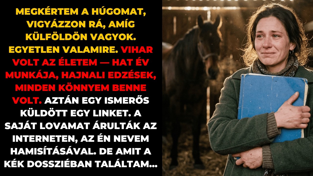 A húgom eladta a díjnyertes lovamat. Nem sejtette, hogy a milliomos vevő én voltam