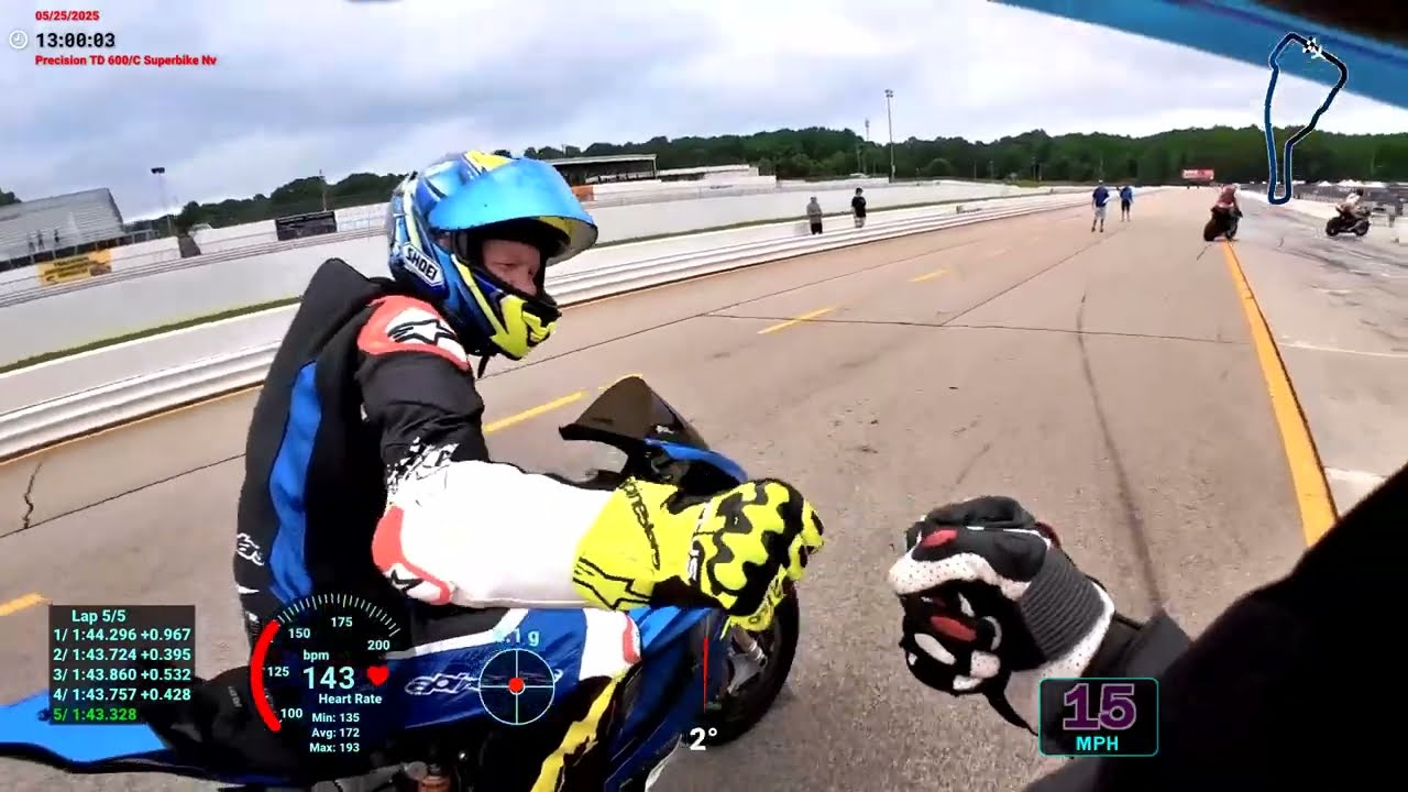 Wheelie launches and lowsides! Road Atlanta 5/25/25 WERA CycleJam PrecisionTD 600/C Superbike Race