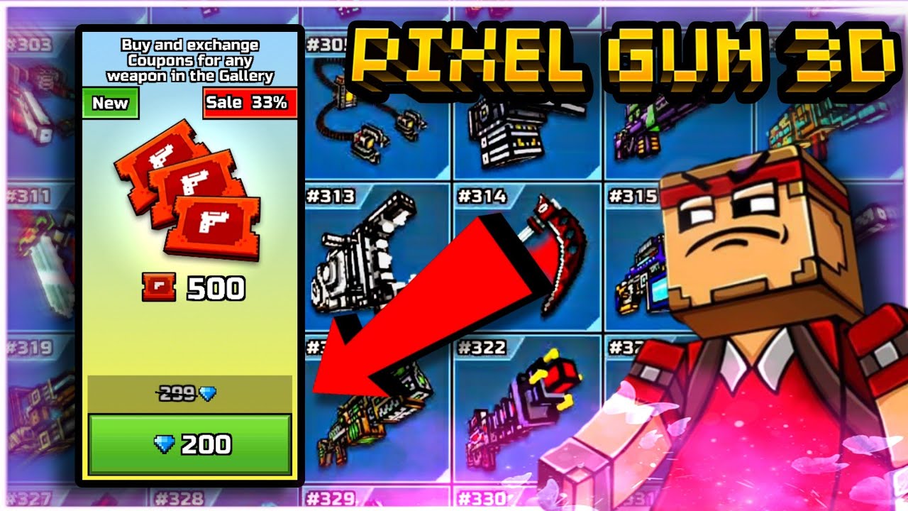 I Got A GALLERY Weapon For 400 GEMS!? | Pixel Gun 3D