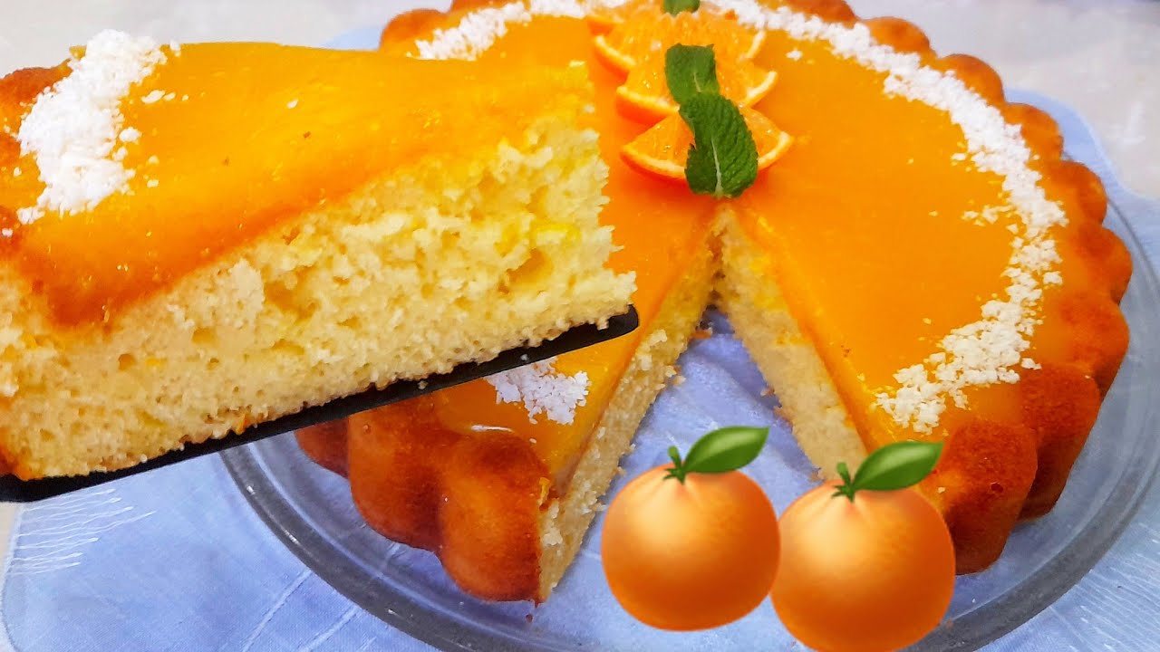 كيكة البرتقال هادا وقتو حضري بيه 🍊🍊 أروع وألذ كيكة بكريمة اقتصادية كيكة سهلة وناجحة هشيشة تذوب فالفم
