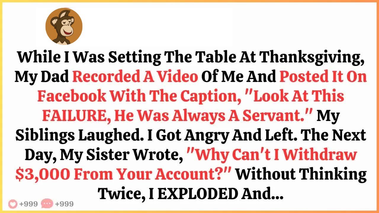 While I Was Setting The Table At Thanksgiving, My Dad Recorded A Video Of Me And Posted It On
