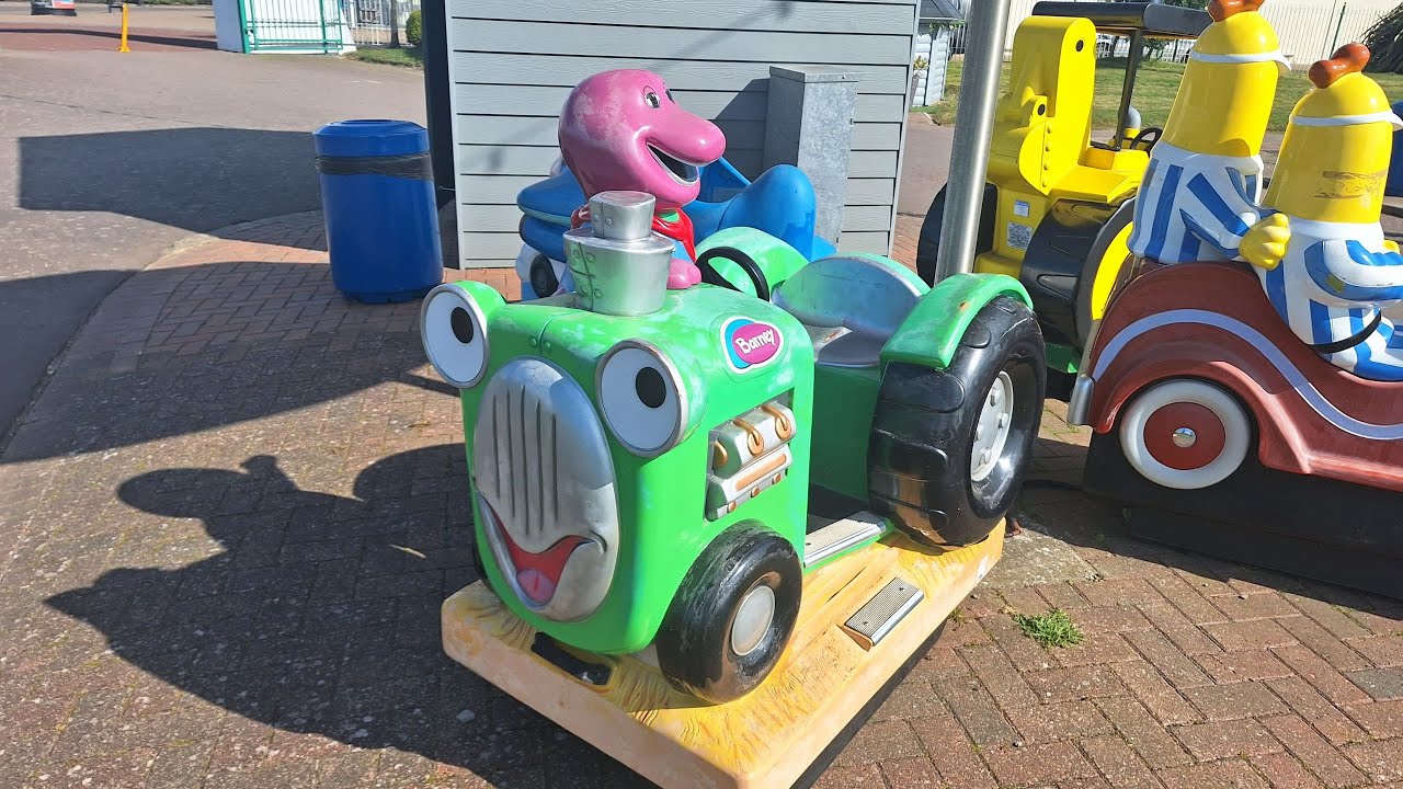 2000s Jolly Roger Barney Tractor Coin Operated Ride