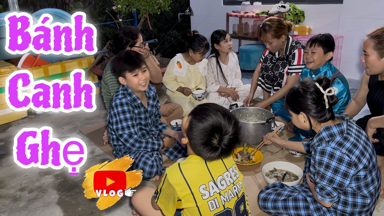 Bữa Tối Vui Nhộn Của Biệt Đội Tí Hon Bên Nồi Bánh Canh Ghẹ Cùng Gia Đình || Hải Tí Hon