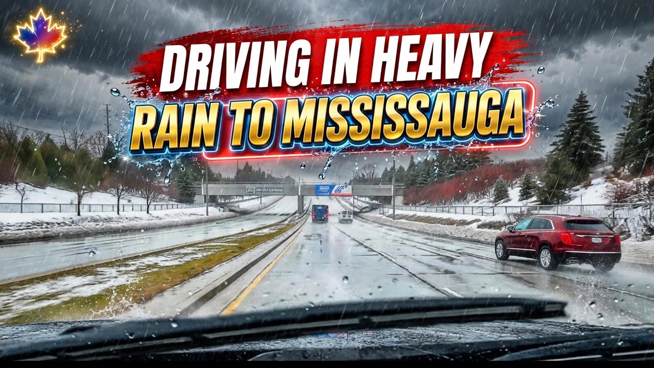 Rainy Drive From Niagara Falls To Mississauga Canada 🇨🇦
