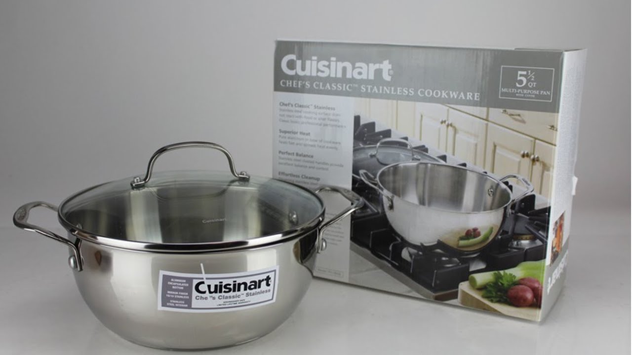 Cuisinart Stainless Steel 5.5 Qt Covered Multi Pot Unboxing