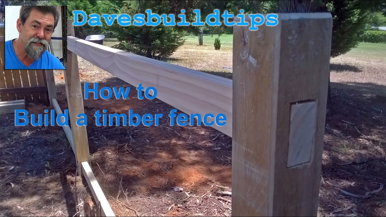 How to build a timber post and rail fence with chain link panels.