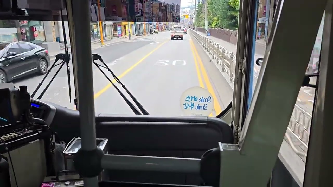구서역.구서시장 🔜 선경3차아파트까지 주행영상( 화신여객 51번버스 )
