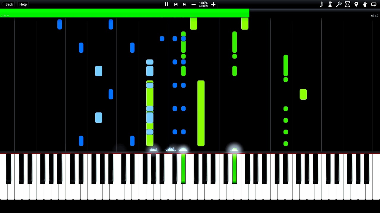 German Military March - Alte Kameraden Synthesia Piano Tutorial (midi) //BrassComposer12