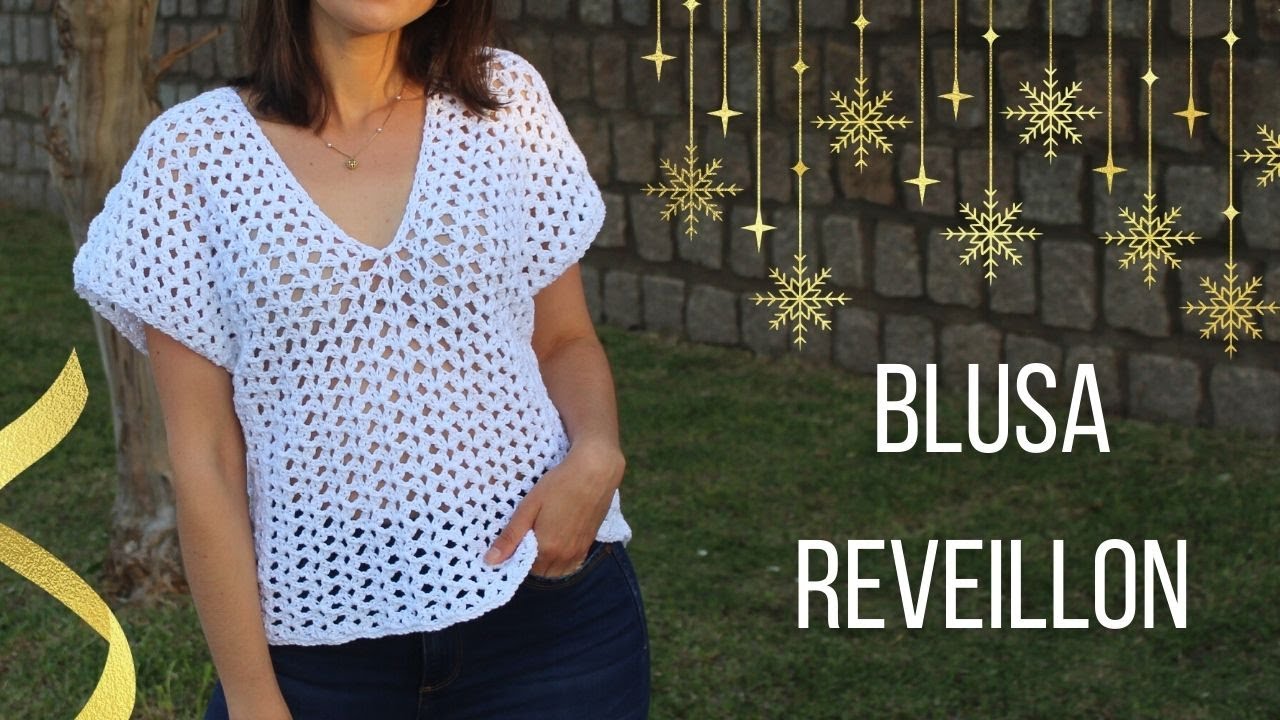 Blusa F&aacute;cil Ano Novo | Tutorial de Croch&ecirc;