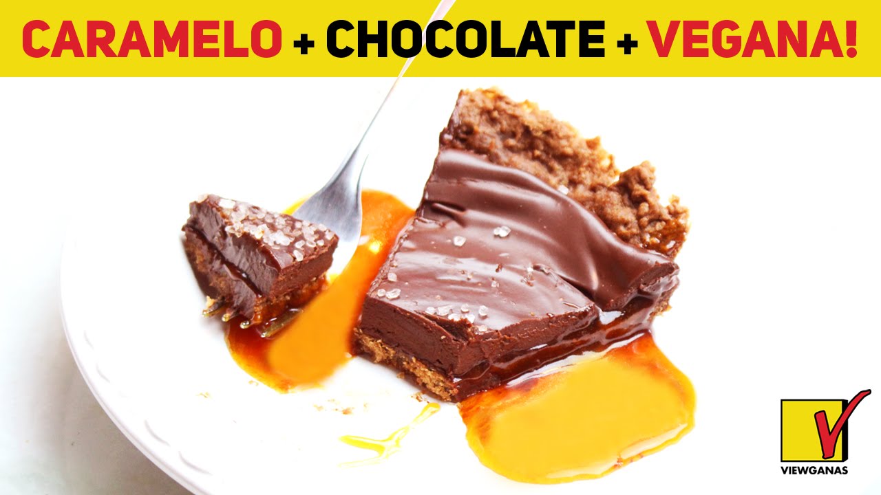 TORTA VEGANA COM MUITO CARAMELO E MUITO CHOCOLATE | SEM OVO E SEM LEITE |  |  VIEWGANAS