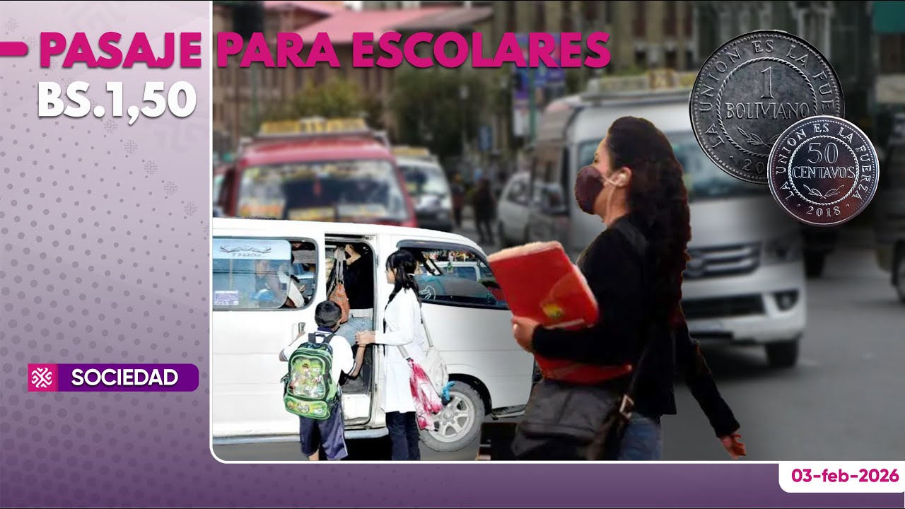 Pasaje para escolares Bs.1,50
