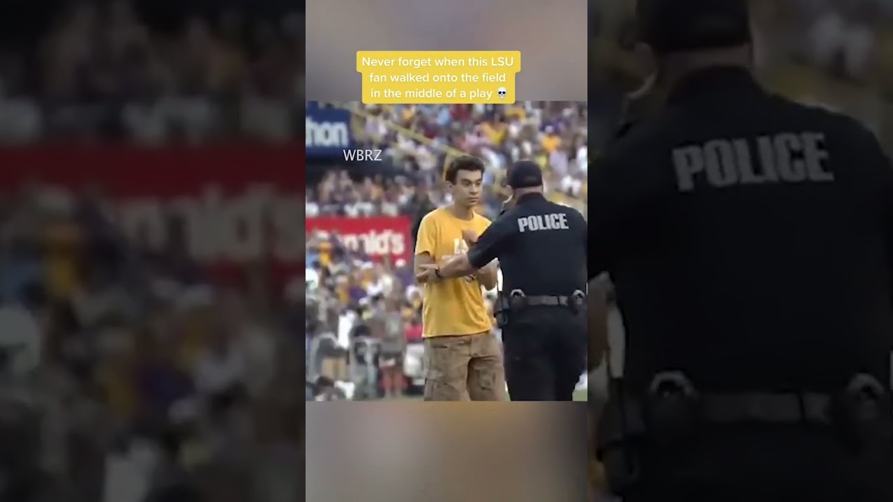 Never forget when this LSU fan just casually walked onto the field during a game 🤣 #shorts