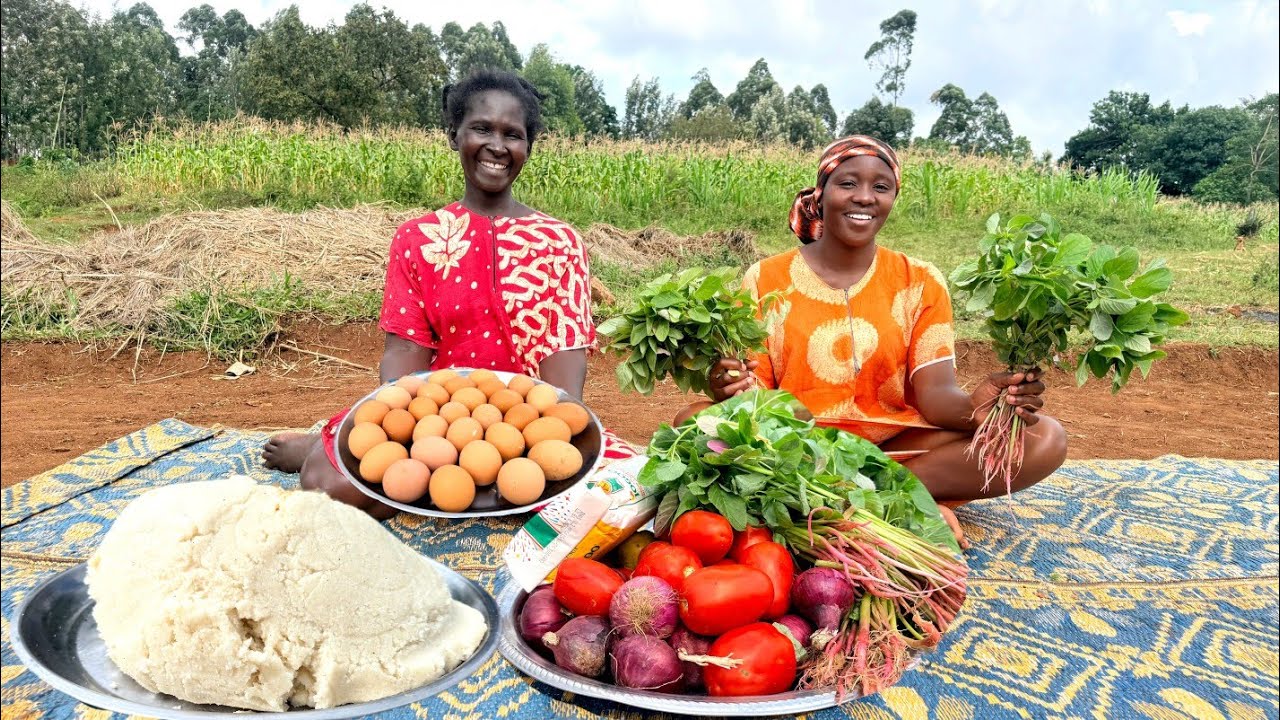 Christmas Warmth in the Village🎄|African Mum Cooks Authentic Eggs & Fresh Vegetables for Her Family