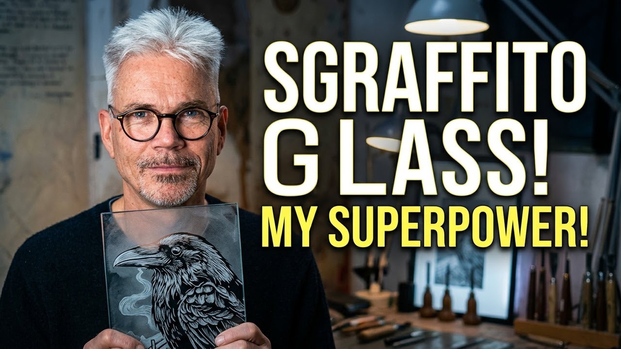 I Tried Sgraffito on Glass - its my new Superpower!