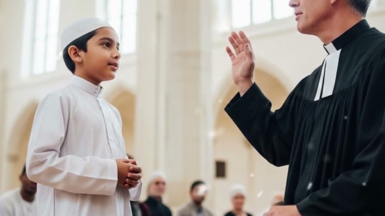 فايرال!! طفل عمره 10 سنوات يحرج قسا عجوزا بطرح 10 اسئلة عن عيسى