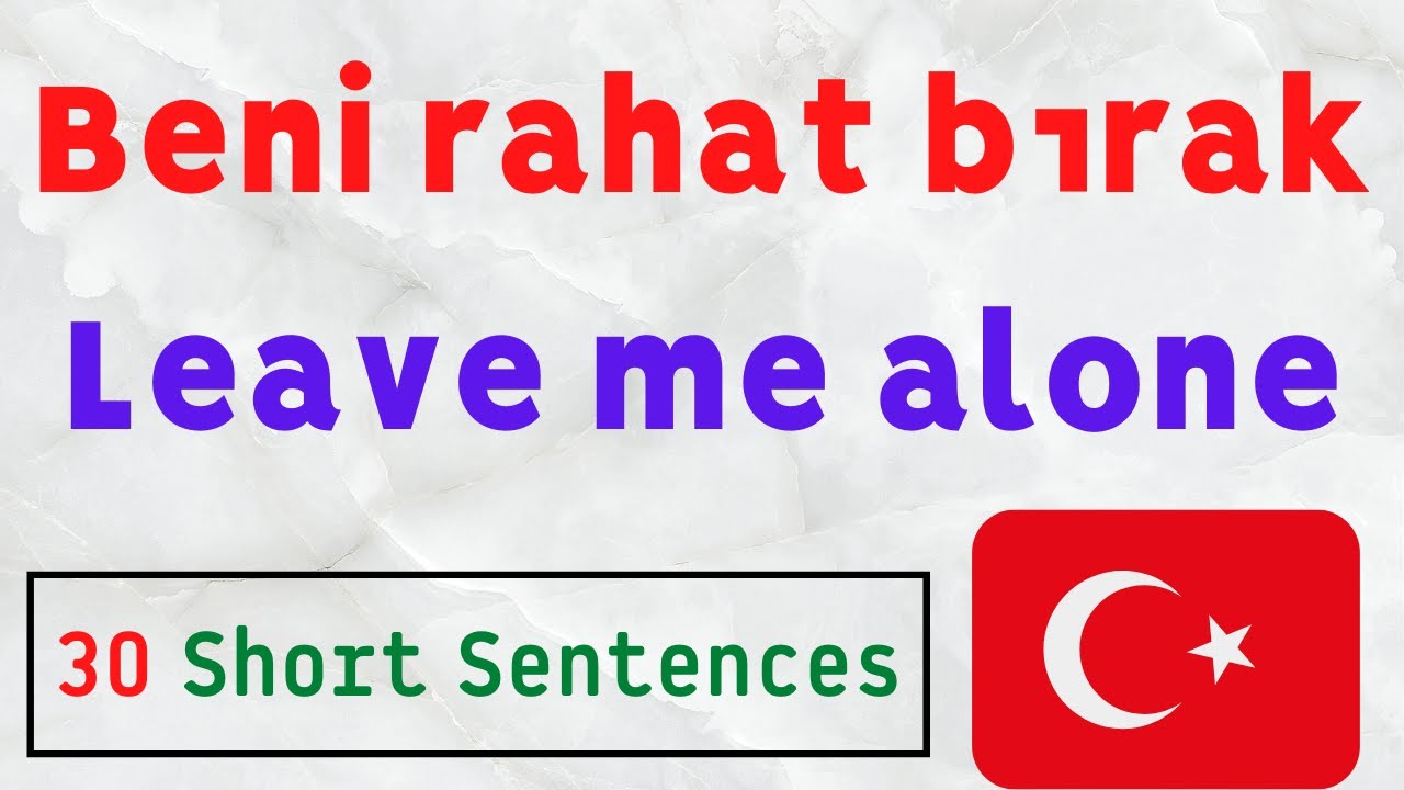 30 Short Sentences in Turkish | Animated