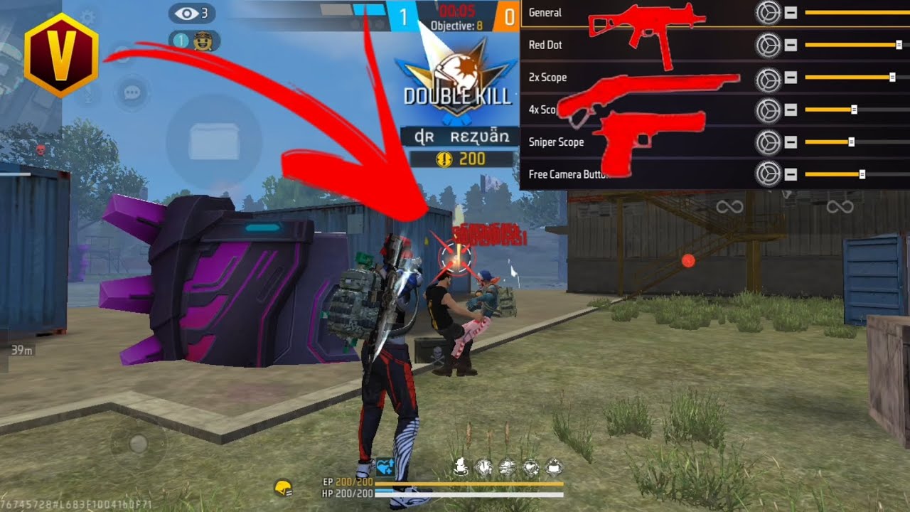 All Gun Headshot Sensitivity Setting After New OB51 Update | Free Fire Max Auto Headshot Sensitivity