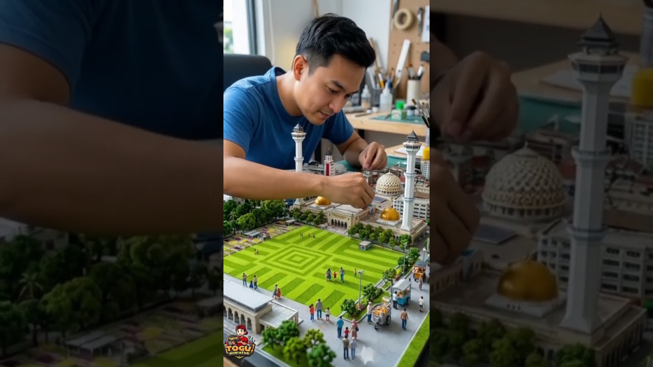 Ultra Realistic Miniature of Bandung City Indonesia  Square | Looks Like a Real City!