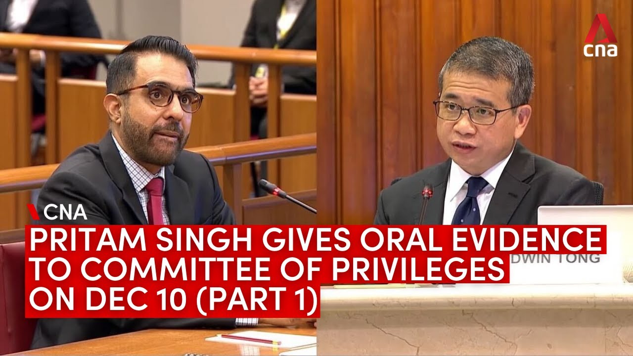 WP's Pritam Singh testifies at Committee of Privileges hearing, says Raeesah Khan is lying (Part 1)