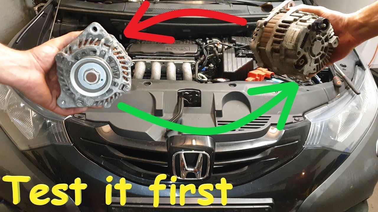 Снятие, замена и проверка генератора Honda Civic 1.4 и замена приводного ремня