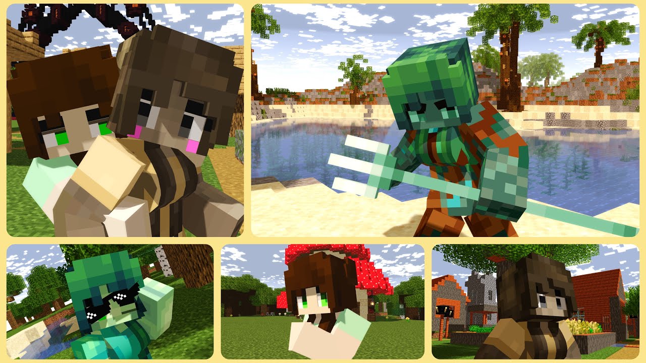 Flower ocean body half and zombie girl (shit & fart & peeing) life contest - Minecraft Animation