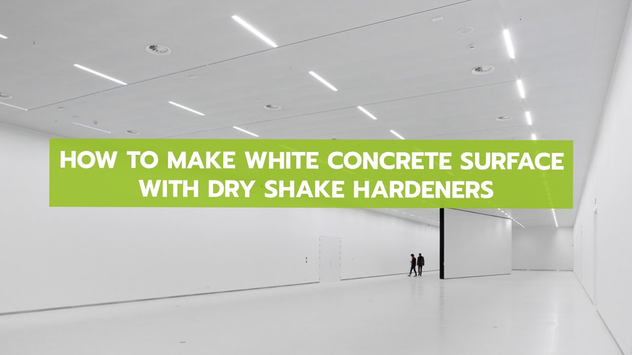 How to make white concrete surface with dry shake hardeners