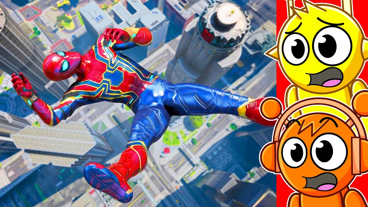 Reacting to INSANE GTA 5 SPIDERMAN RAGDOLL JUMPS & Fails!