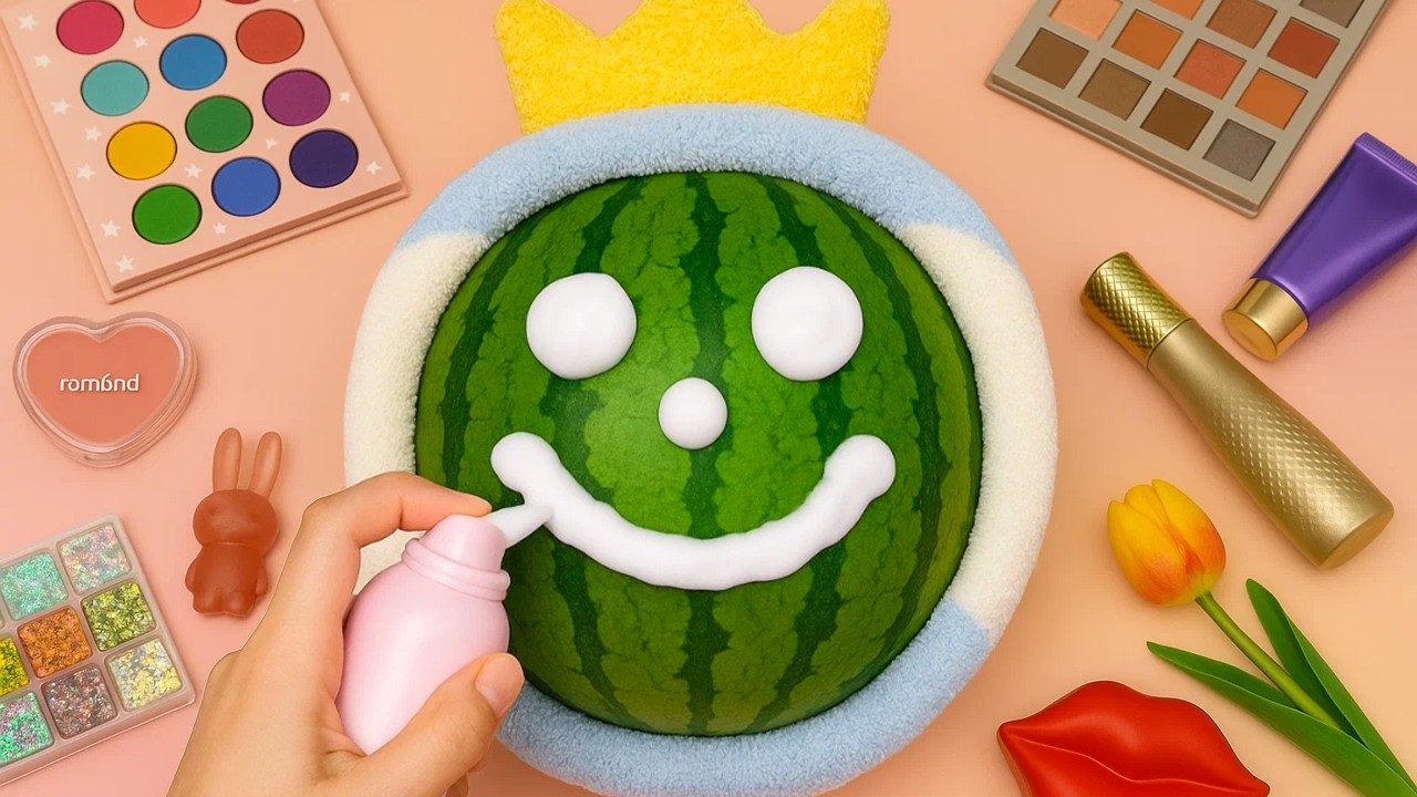 ASMR Makeup 🎨 Relaxing Beauty Transformation On Cake Face  Satisfying Glam Tutorial