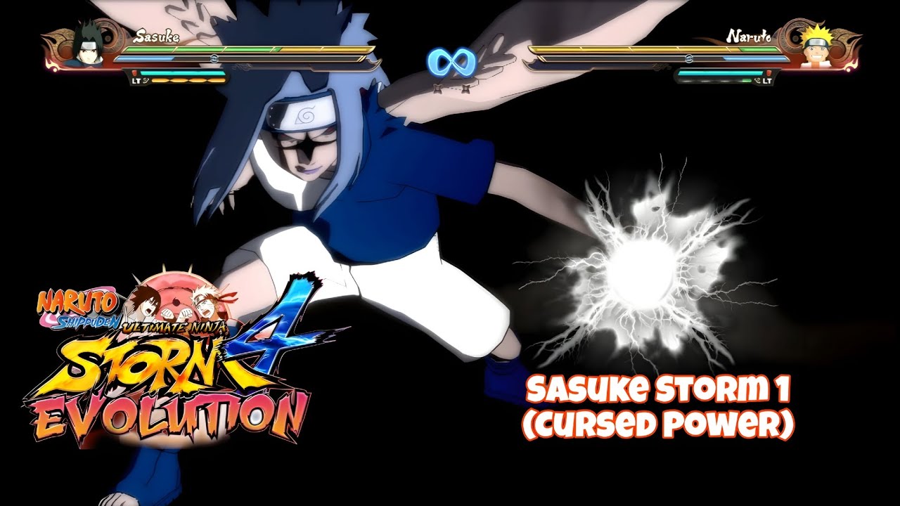 NSUNS4 EVOLUTION || Sasuke Storm 1 Ultimate Jutsu - Cursed Power