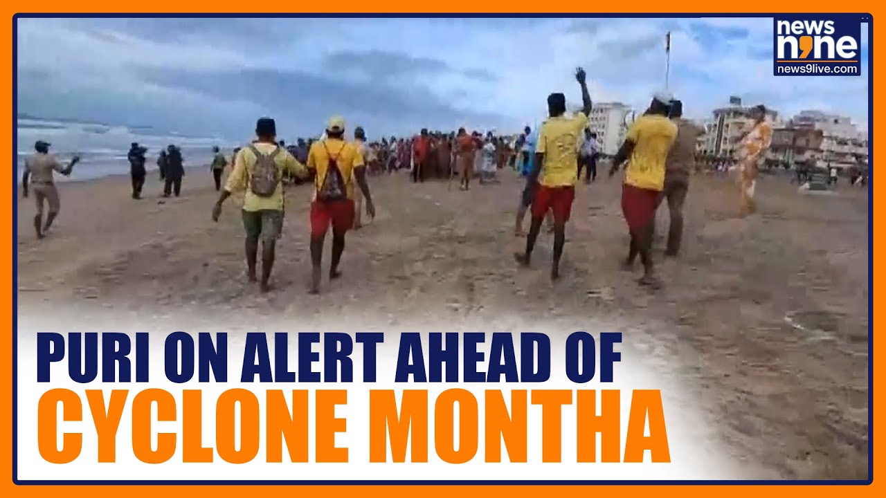 Puri on High Alert | Lifeguards Stop Tourists from Entering Sea Ahead of Cyclone Montha Landfall