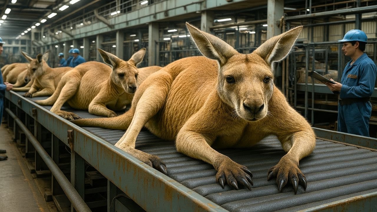 CÓMO se PROCESAN MILLONES de CANGUROS por su CARNE y PIEL en FÁBRICAS AUSTRALIANAS