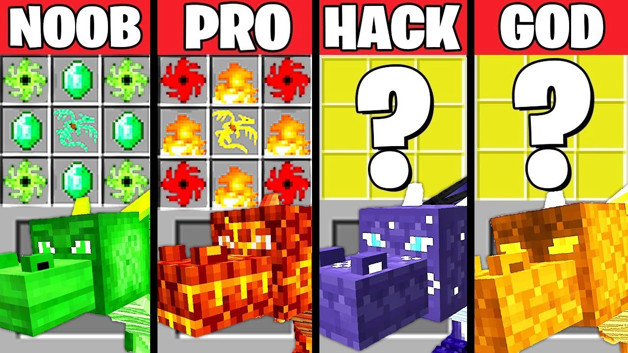 Майнкрафт Битва: СУПЕР ДРАКОН КРАФТИНГ ЧЕЛЛЕНДЖ - НУБ vs ПРО vs ХАКЕР vs БОГ ~ Minecraft Анимация