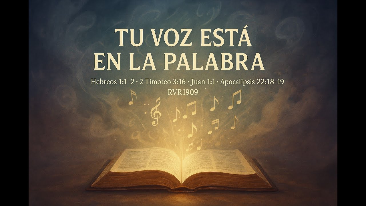 🎵 TU VOZ ESTÁ EN LA PALABRA 📖 Hebreos 1 1–2 • 2 Timoteo 3 16 • Juan 1 1 • Apocalipsis 22 18–19 – R