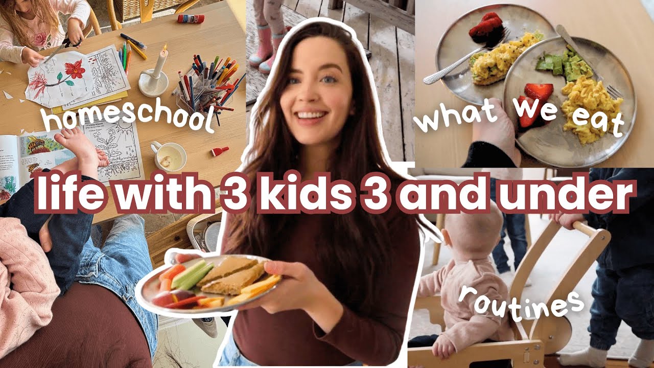 A REAL Day in My Life with 3 Kids 3 and Under! | Routines, Preschool + Meals