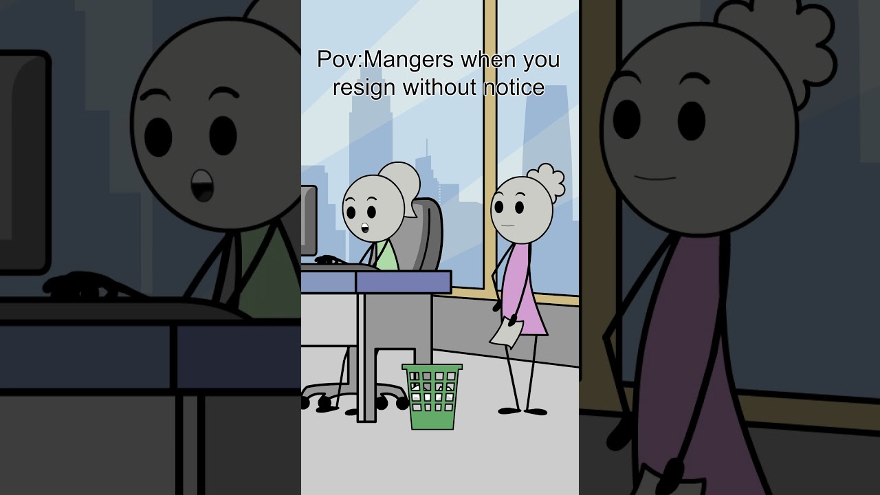 Managers, als je zonder opzegtermijn ontslag neemt #shorts #animation #comedy #humor #viral #memes