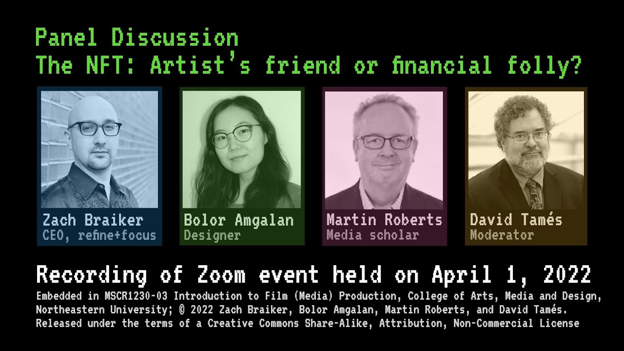 The NFT: Artist&rsquo;s friend or financial folly? [Panel Discussion]