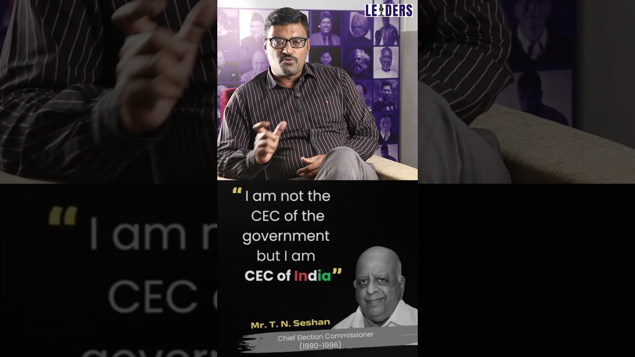 T.N Seshan - Then Election Commissioner