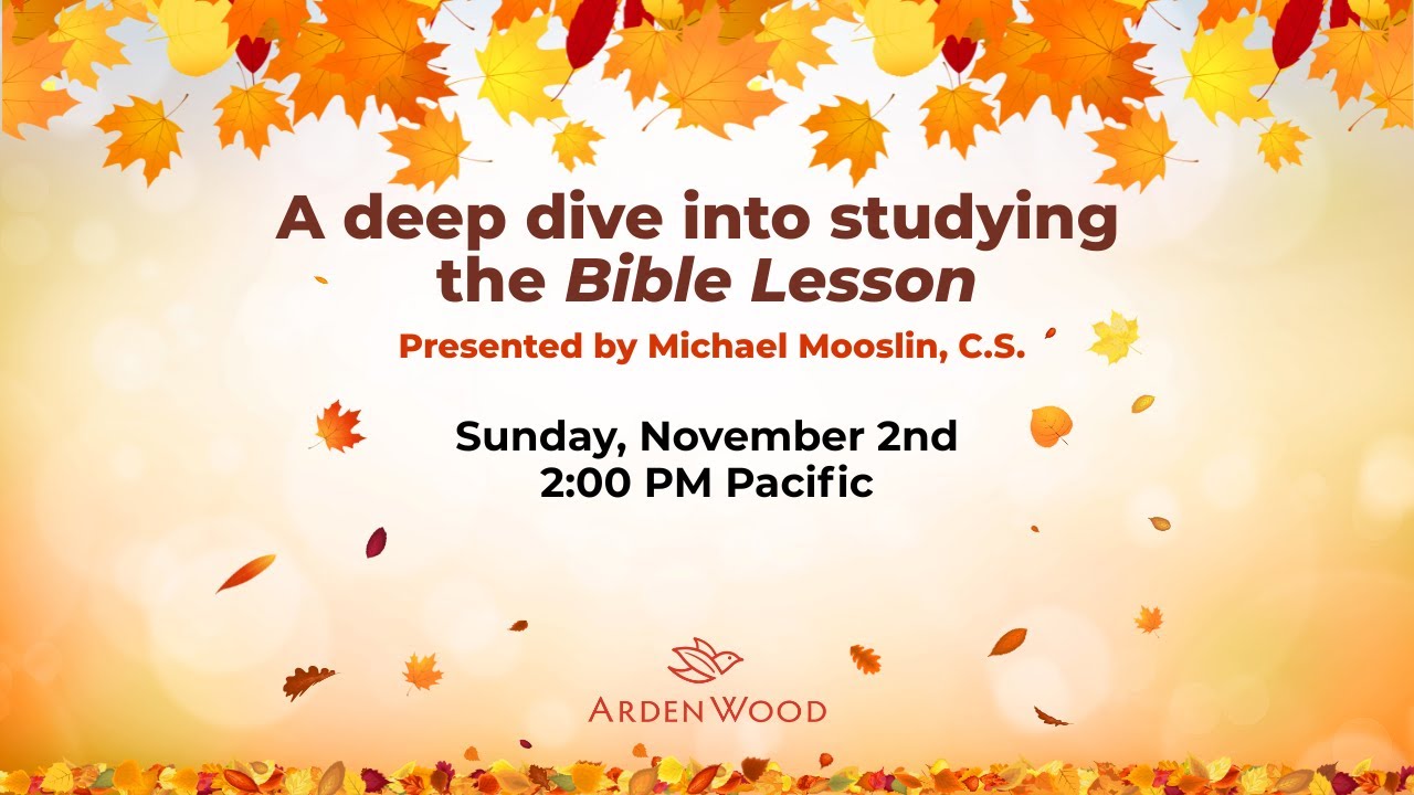 A deep dive in studying the Bible Lesson